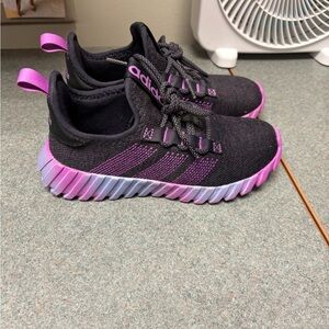 Adidas Kaptir Kids Black and Purple Sneakers